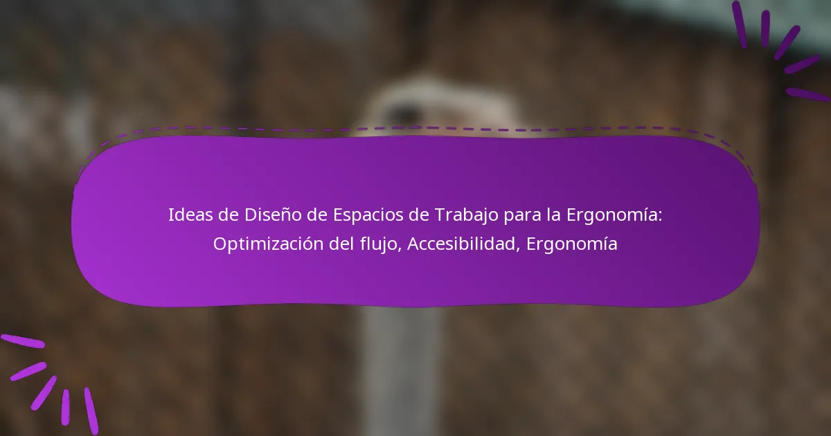 Ideas de Diseño de Espacios de Trabajo para la Ergonomía: Optimización del flujo, Accesibilidad, Ergonomía
