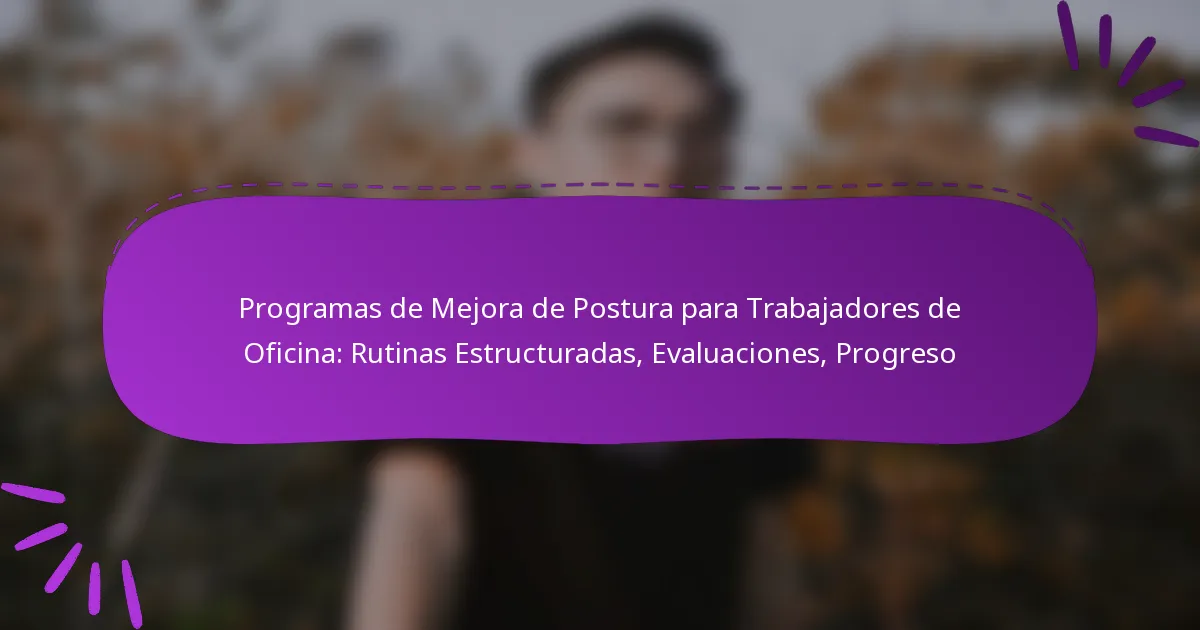 Programas de Mejora de Postura para Trabajadores de Oficina: Rutinas Estructuradas, Evaluaciones, Progreso